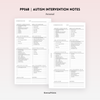 PP068 | AUTISM INTERVENTION NOTES PLANNER PRINTABLE INSERT