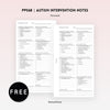 PP068 | AUTISM INTERVENTION NOTES PLANNER FREE PRINTABLE INSERT