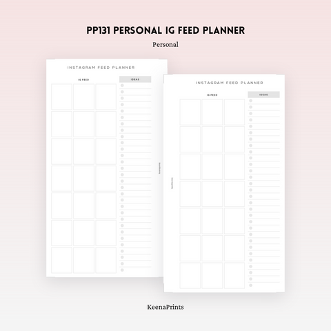 PP101 | WORKOUT OVERVIEW PLANNER PRINTABLE INSERT
