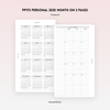 PP173 | 2025 MONTH ON 2 PAGES PLANNER PRINTABLE INSERT