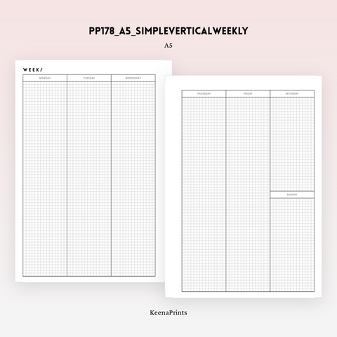 PP036 | GRID LIST PLANNER PRINTABLE INSERT