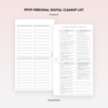 PP179 | DIGITAL CLEANUP CHECKLIST PLANNER PRINTABLE INSERT