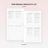 PP185 | PRODUCTIVITY CHECKLIST PLANNER PRINTABLE INSERT