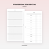PP196 | 2026 PERPETUAL CALENDAR PLANNER PRINTABLE INSERT