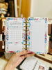 PP216 | FLORAL MONTHLY OVERVIEW PLANNER PRINTABLE INSERT FOR PERSONAL RINGS PLANNER WITH YEARLY GOALS, MONTHLY TASKS & QUOTES