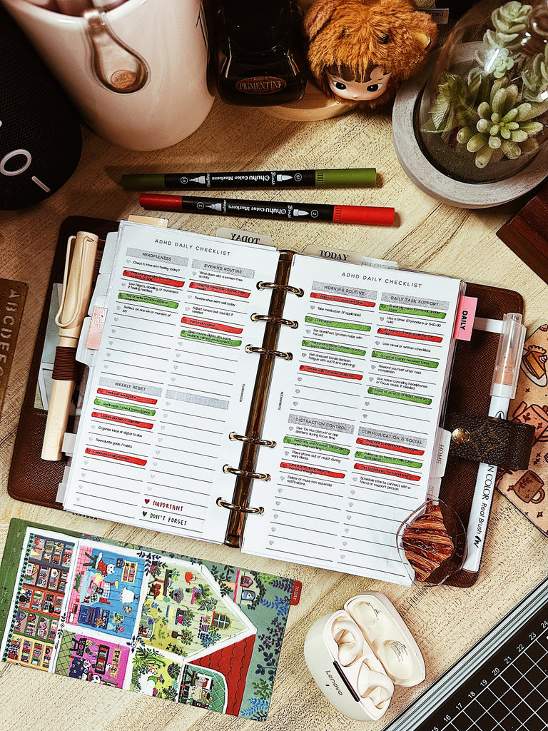 PP184 | ADHD SUPPORT CHECKLIST PLANNER PRINTABLE INSERT