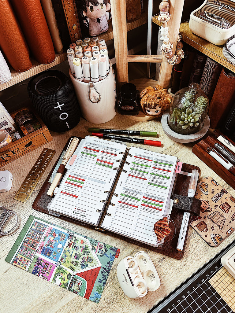 PP184 | ADHD SUPPORT CHECKLIST PLANNER PRINTABLE INSERT