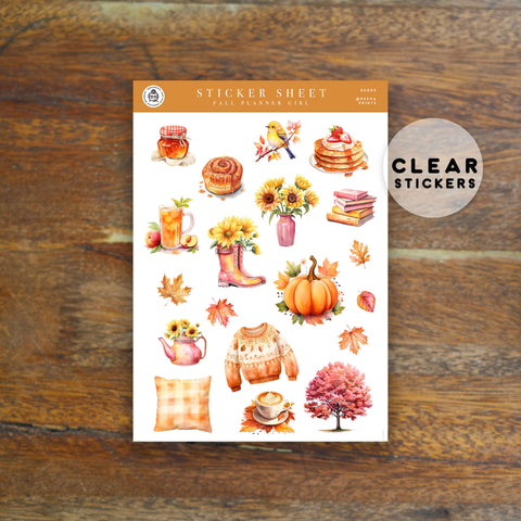 ABSTRACT DECO CLEAR STICKERS - RE023