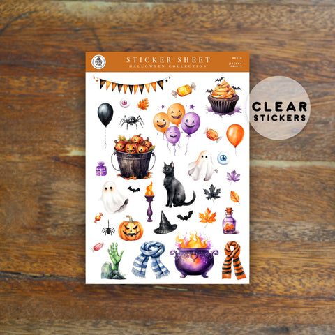 HALLOWEEN DECO CLEAR STICKERS - RE011
