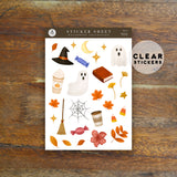 HALLOWEEN DECO CLEAR STICKERS - RE012