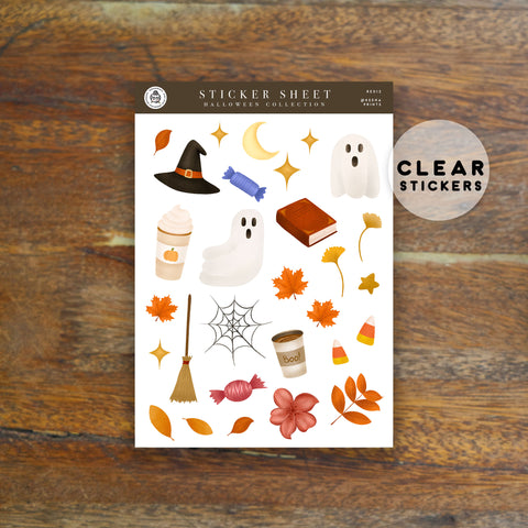 FALL PLANNER GIRL DECO CLEAR STICKERS - RE003
