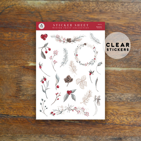 WINTER FROST CHRISTMAS DECO CLEAR STICKERS - RE014