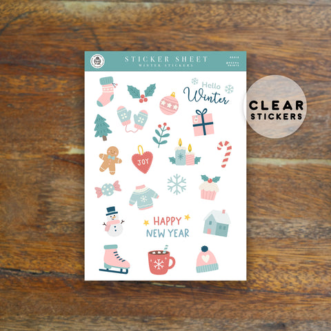 FALL PLANNER GIRL DECO CLEAR STICKERS - RE005