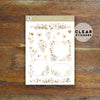 AESTHETIC FLOWERS DECO CLEAR STICKERS - RE031