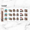 LALA SAMPLER CLEAR STICKERS - T006