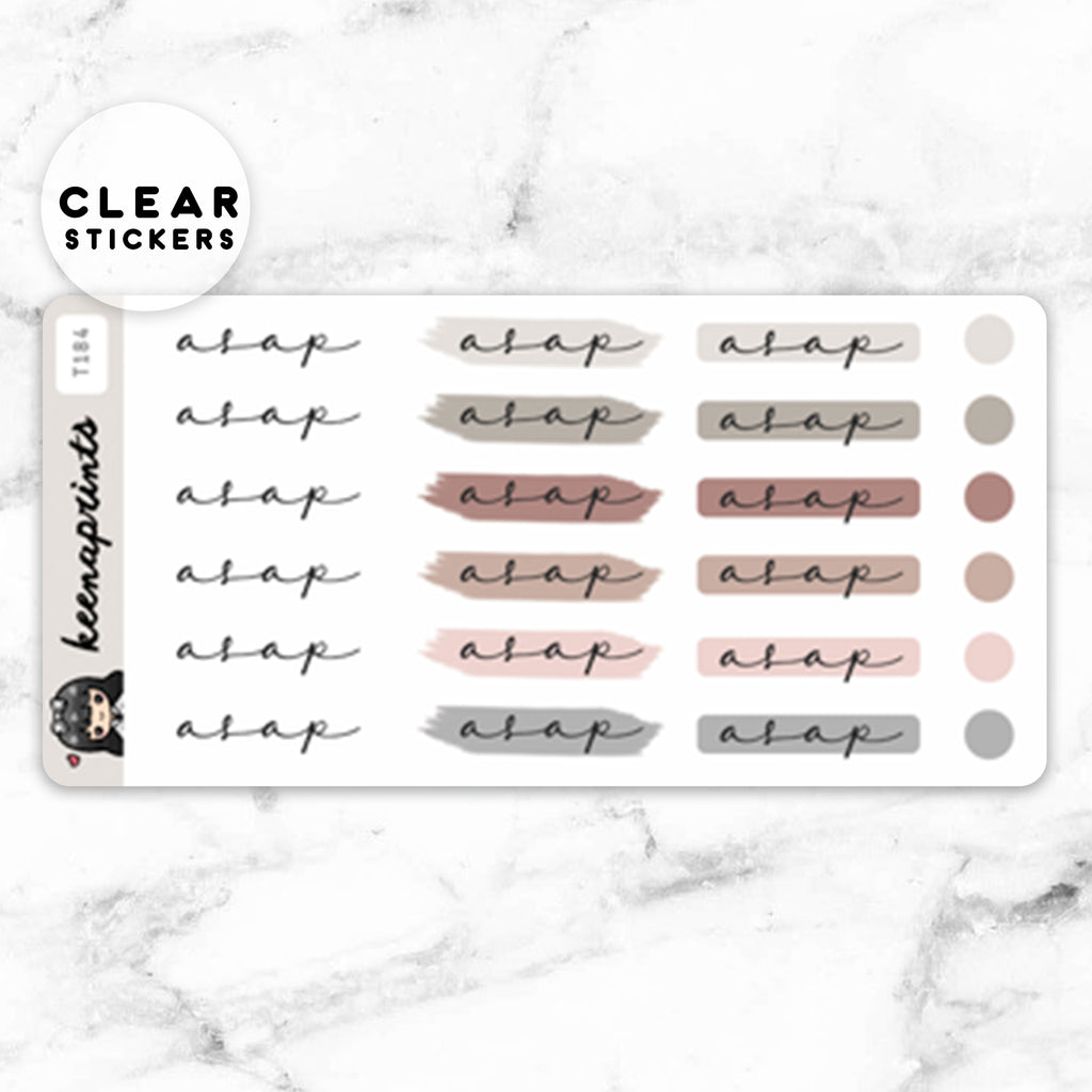 MINIMAL SCRIPT CLEAR STICKER COLLECTION