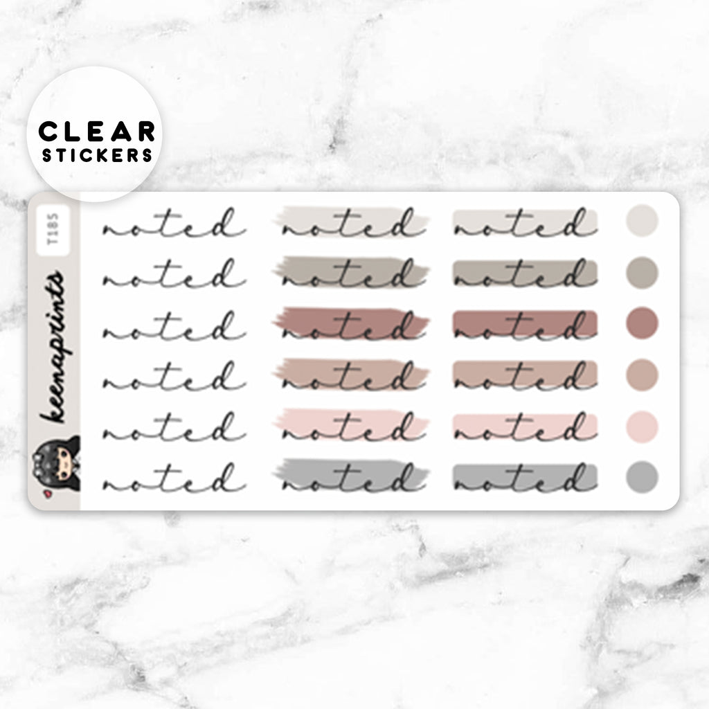 MINIMAL SCRIPT CLEAR STICKER COLLECTION