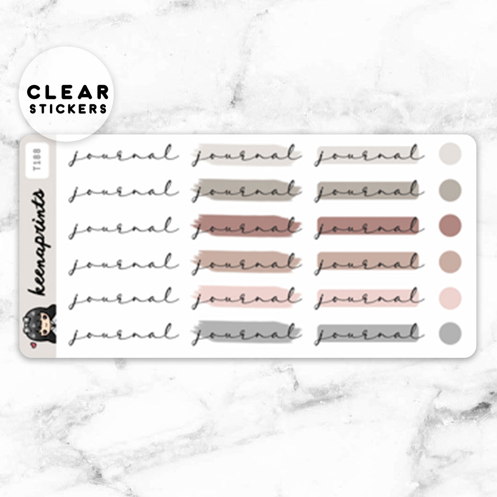 MINIMAL SCRIPT CLEAR STICKER COLLECTION