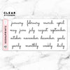 MONTHS CLEAR STICKERS FUNCTIONAL | T222