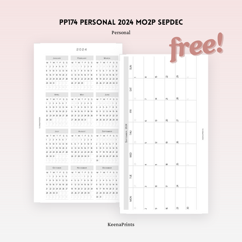 PP173 | 2025 MONTH ON 2 PAGES PLANNER PRINTABLE INSERT