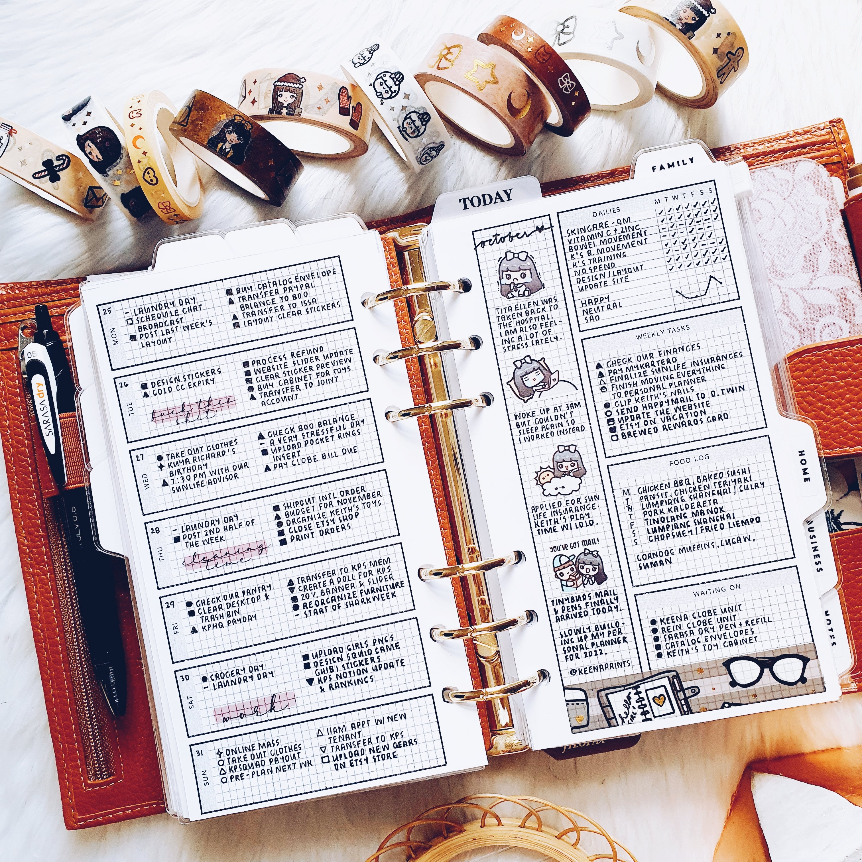 PP010 | HOBONICHI WEEKS INSPIRED PLANNER PRINTABLE INSERT – KeenaPrints