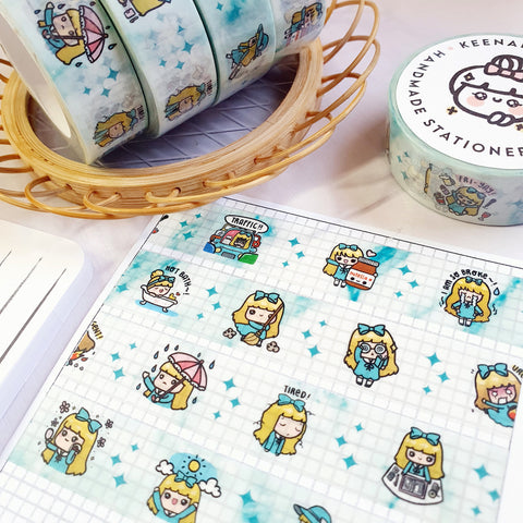 DAY DREAMS SILVER FOILED WASHI TAPE - WT057