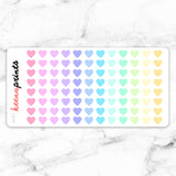 PASTEL HEARTS DOTS STICKERS A021