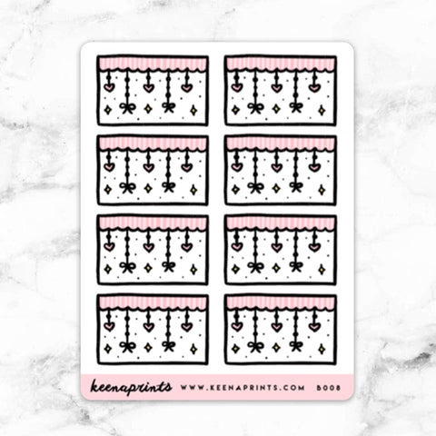 PASTEL HEARTS DOTS STICKERS A021
