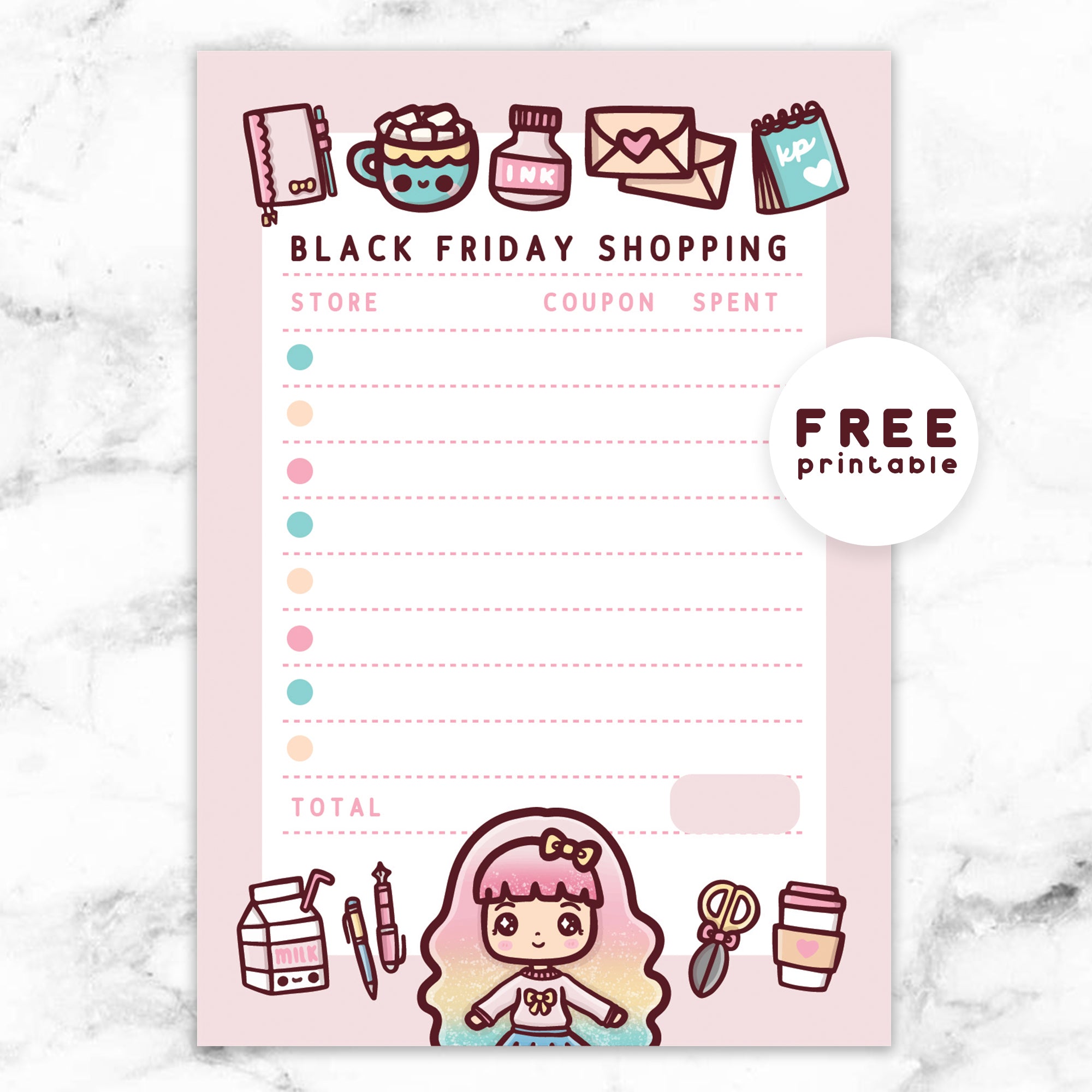 BLACK FRIDAY LIST PLANNER FREE PRINTABLE – KeenaPrints