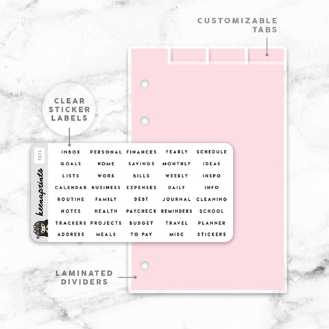 BLUSH PINK CUSTOMIZABLE SIDE LAMINATED DIVIDERS