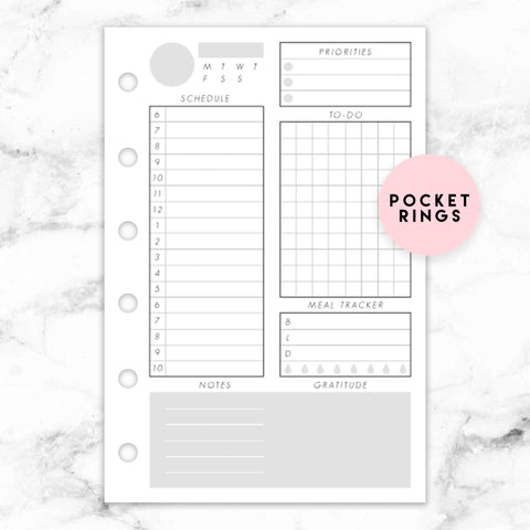 Pocket Meal Planner Inserts: Printed Planners by Crossbow Printables