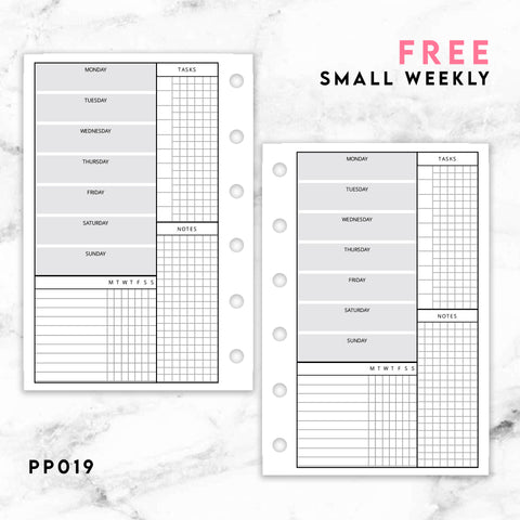 COMPACT CONTACTS PLANNER PRINTABLE - POCKET RINGS