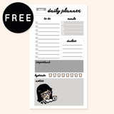 WEDNESDAY DAILY PLANNER FREE PRINTABLE [PERSONAL RINGS] - KeenaPrints planner stickers bullet journal diary sticker emoji stationery kawaii cute creative planner