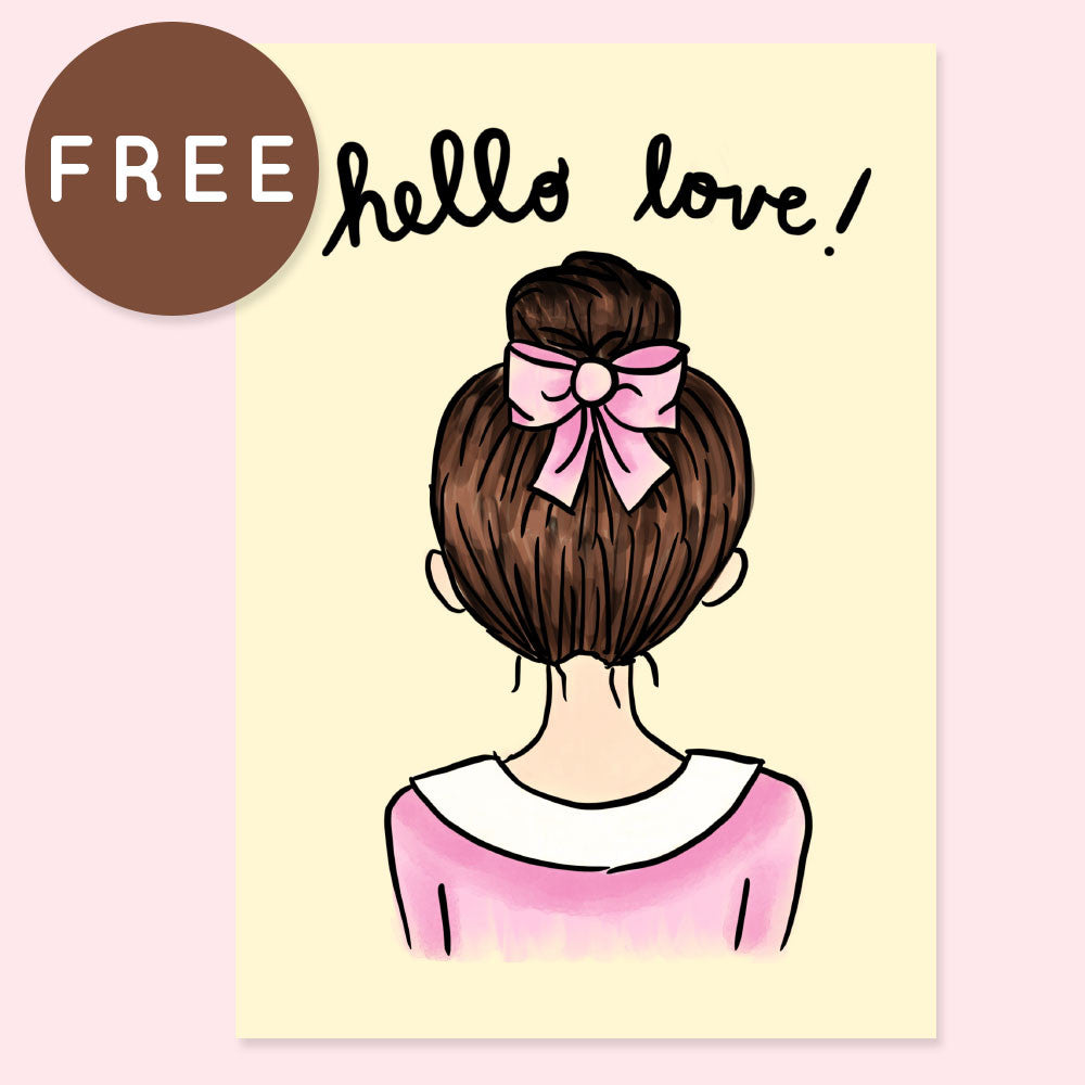 HELLO LOVE FREE PRINTABLE [A5 SIZE] - KeenaPrints planner stickers bullet journal diary sticker emoji stationery kawaii cute creative planner