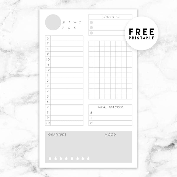 UNDATED DAILY PLANNER FREE PRINTABLE V2 - POCKET RINGS – KeenaPrints