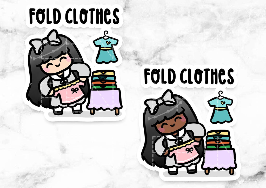 L127 | FOLD CLOTHES STICKERS & CLIP ART | KEENA GIRLS