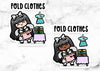 FOLD CLOTHES STICKERS & CLIP ART | KEENA GIRLS