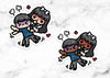 COUPLE FIGHTING STICKERS & CLIP ART | KEENA GIRLS