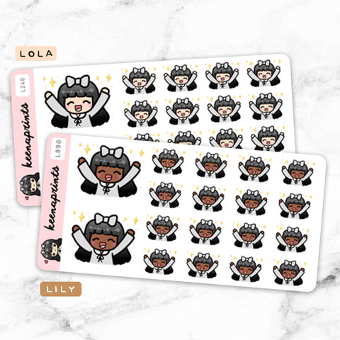 LOLA SAMPLER 1 CLEAR STICKERS - T001