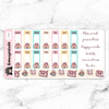 SWEET LOLITA HOBO WEEKS DATE COVERS STICKERS - L328