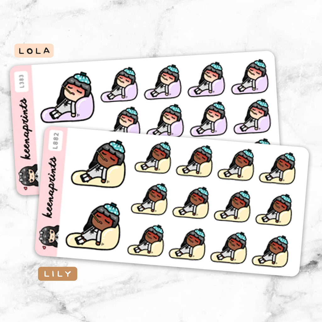 L383 | EXHAUSTED STICKERS & CLIP ART | KEENA GIRLS