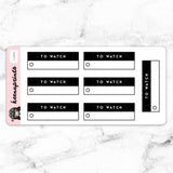 TO WATCH LABELS STICKERS - L404
