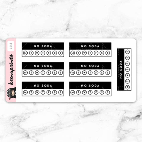 PINK MONTHLY SCALLOP MEMO HALF BOX STICKERS - B012
