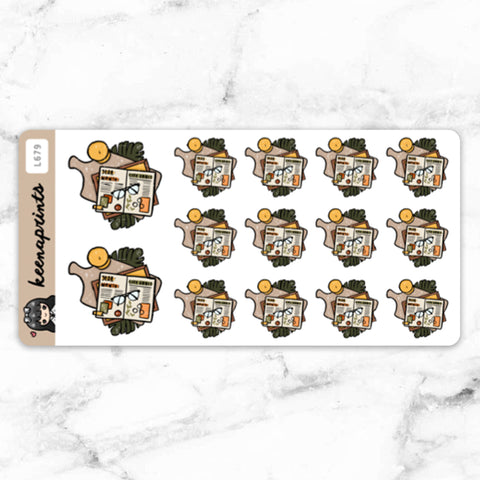 GLASSES WIZARD WONDERLAND DAILY STICKERS - L249