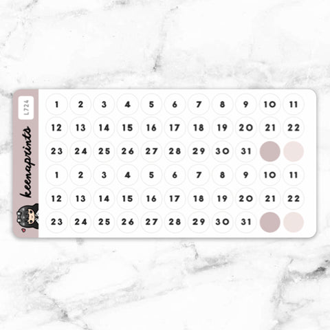 DATES LABEL CLEAR STICKERS - T020