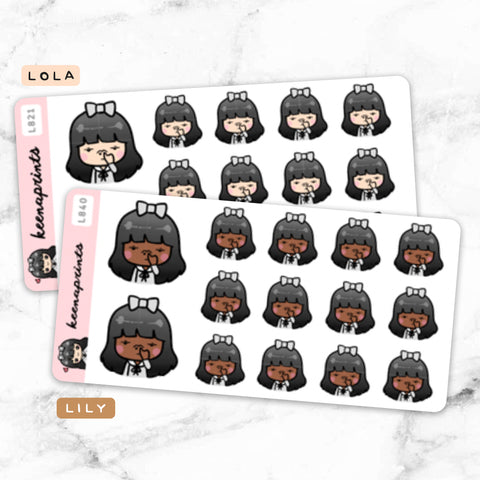 NOT IN THE MOOD STICKERS & CLIP ART | KEENA GIRLS