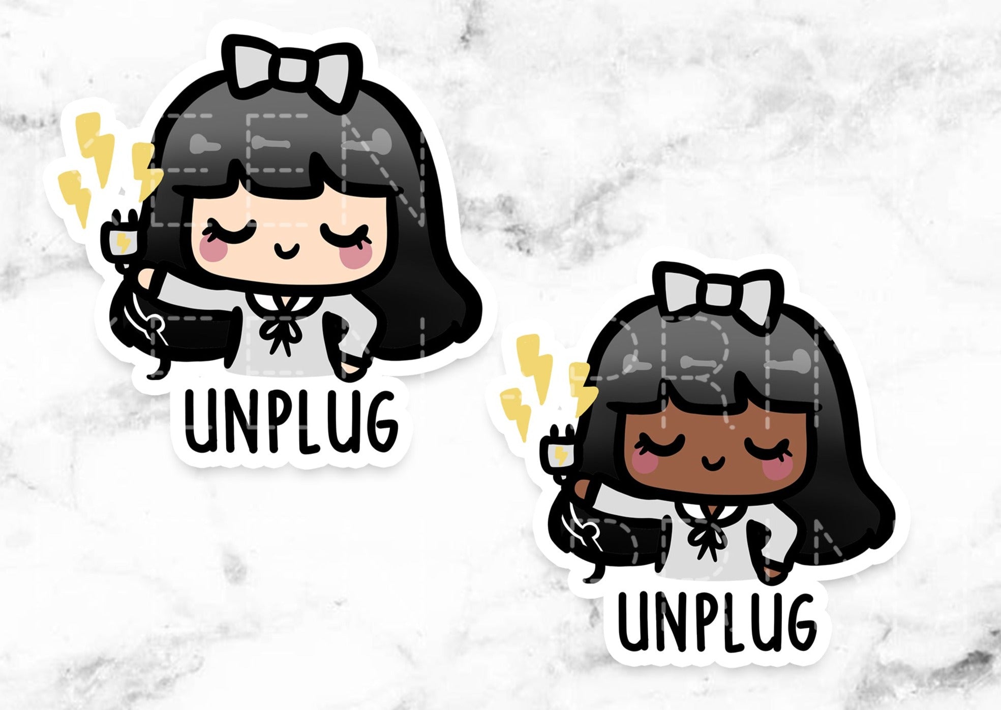 UNPLUG STICKERS & CLIP ART | KEENA GIRLS – KeenaPrints
