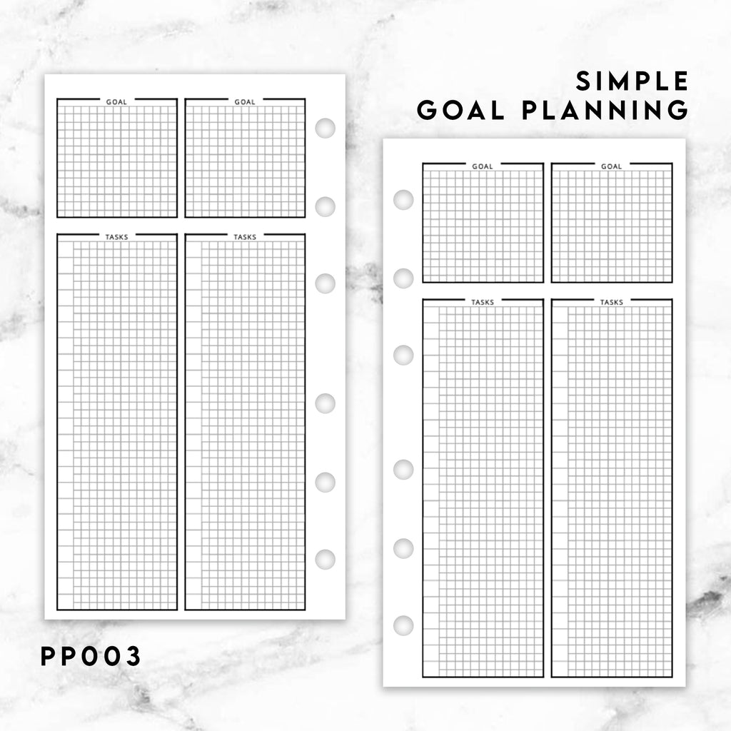 PP003 | GOALS PLANNING PLANNER PRINTABLE INSERT