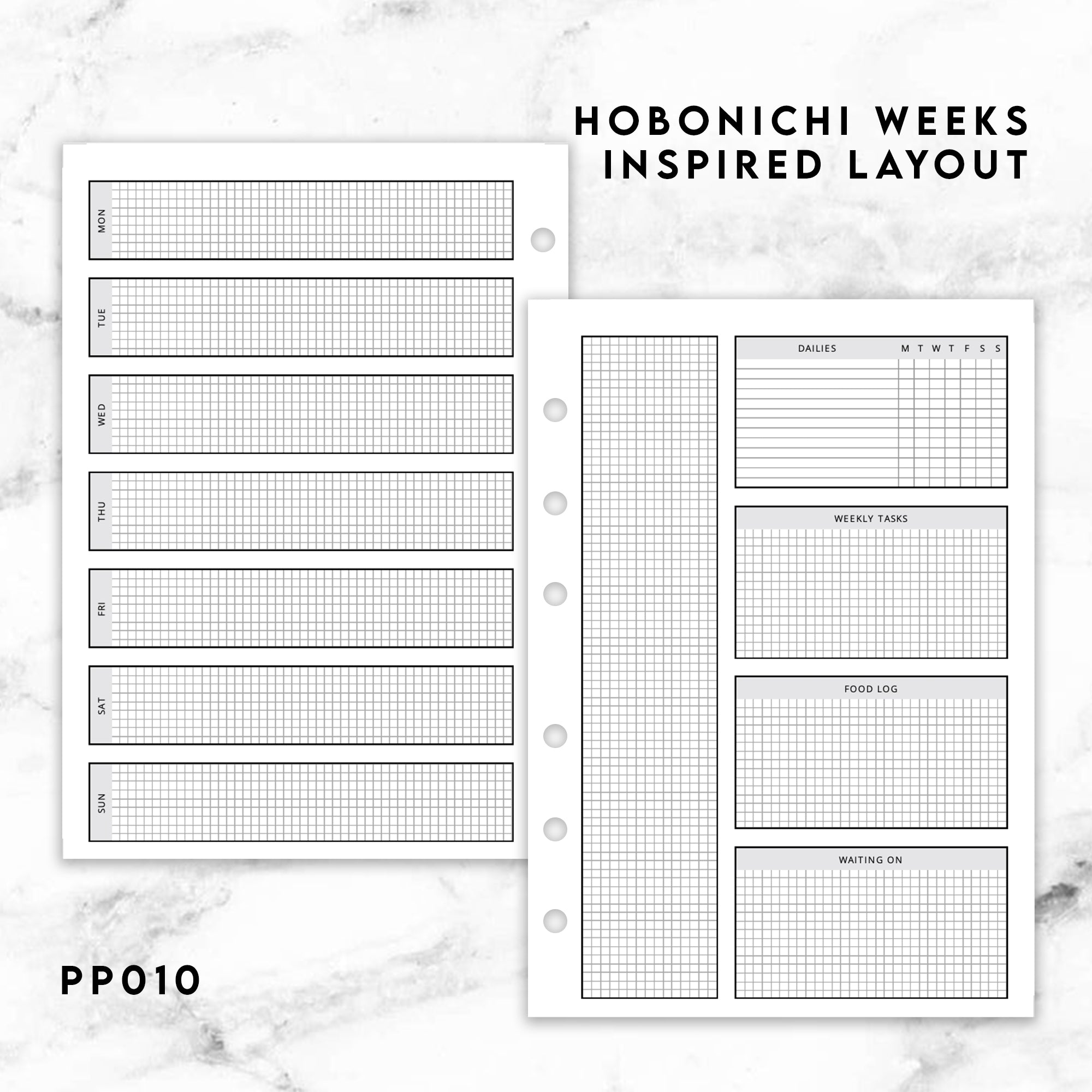 PP010 HOBONICHI WEEKS INSPIRED PLANNER PRINTABLE INSERT KeenaPrints