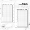 PP016 | REOCCURRING MONTHLY TASKS PLANNER PRINTABLE INSERT